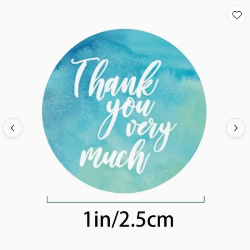 Thank you Stickers - 500 pcs - NWT - Picture 2 of 2